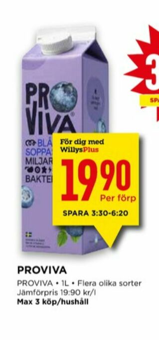 Willys ProViva Fruktdryck erbjuda