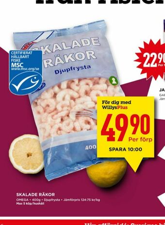 Willys Omega Räkor erbjuda