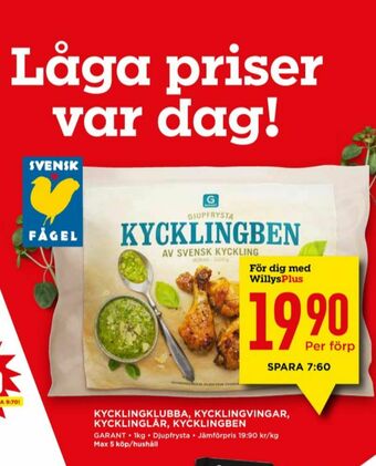 Willys Garant Kycklingben erbjuda