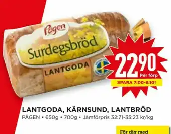 Willys Hemma Lantbröd m morot Matbröd erbjuda
