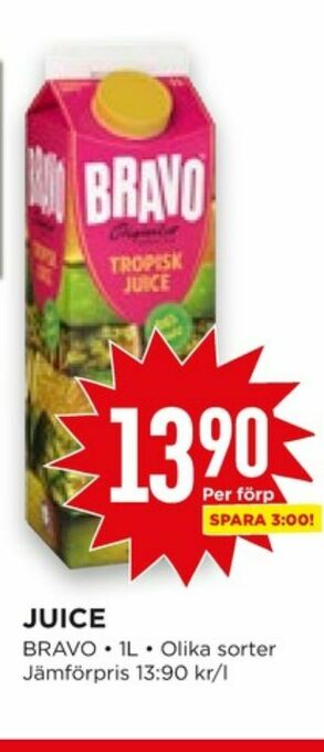 Willys Hemma Bravo Juice erbjuda