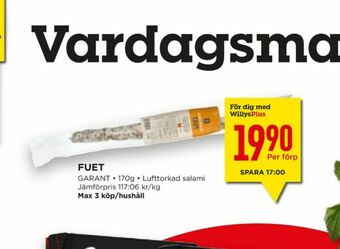 Willys Hemma Garant Salami erbjuda