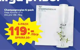 Champagneglas 6-pack