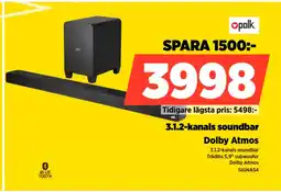 Power 3.1.2-kanals soundbar erbjuda