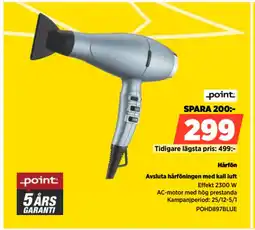 Power Hårfön erbjuda