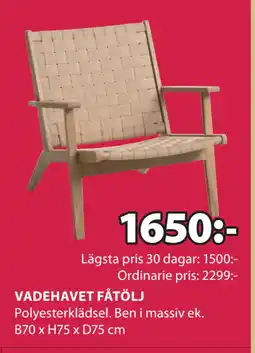 JYSK VADEHAVET FÅTÖLJ erbjuda