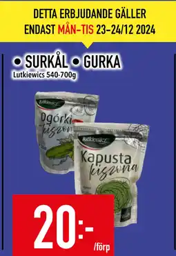 Matdax SURKÅL • GURKA erbjuda