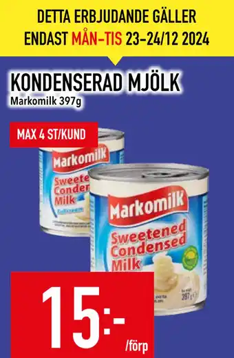 Matdax KONDENSERAD MJÖLK erbjuda