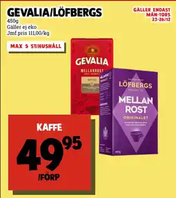 MatArket kaffe erbjuda