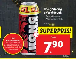 Lidl Kong Strong energidryck erbjuda