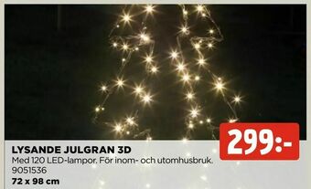 Jem&Fix Lysande julgran 3d erbjuda