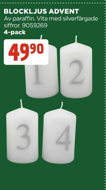 Jem&Fix Blockljus advent erbjuda