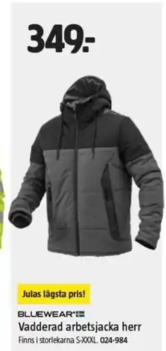 Jula BLUEWEAR Vadderad arbetsjacka herr erbjuda