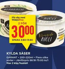 Willys GARANT Kylda såser erbjuda