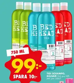 ÖoB TIGI Schampo, balsam erbjuda