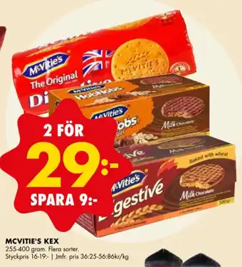 ÖoB MCVITIE'S Kex erbjuda