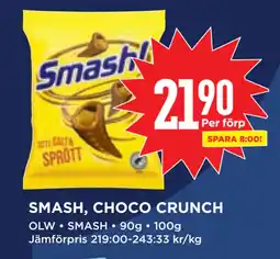 Willys SMASH, CHOCO CRUNCH erbjuda
