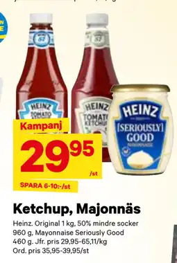 City Gross Ketchup, Majonnäs erbjuda