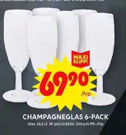 ICA Maxi Champagneglas 6-pack erbjuda
