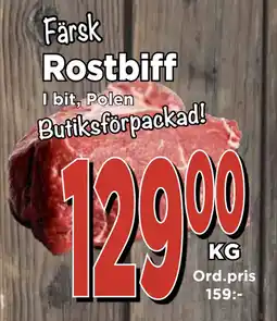 Supergrossen Rostbiff erbjuda
