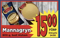 Supergrossen Mannagryn erbjuda