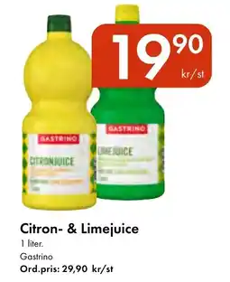 Snabbgross GASTRINO Citron- & Limejuice erbjuda
