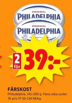 ICA Kvantum PHILADELPHIA Färskost erbjuda