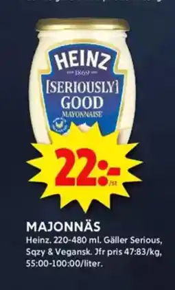 ICA Kvantum HEINZ Majonnäs erbjuda