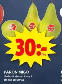 ICA Kvantum Päron migo erbjuda