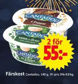 ICA Supermarket CANTADOU Färskost erbjuda