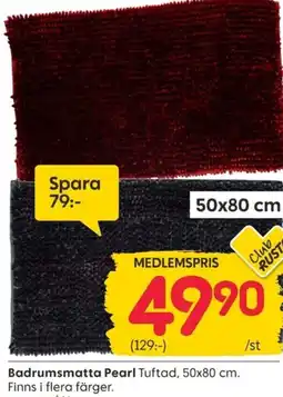 Rusta Badrumsmatta Pearl erbjuda