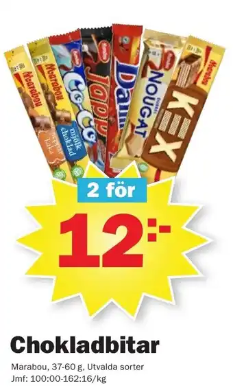 Pekås Marabou Chockladbitar 37-60g erbjuda