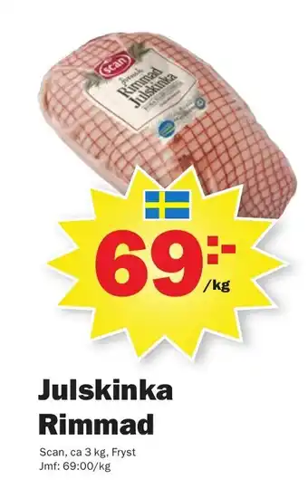 Pekås Scan Julskinka Rimmad 3kg erbjuda