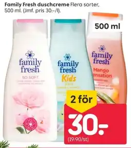 Rusta FAMILY FRESH Duschcreme erbjuda