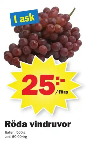 Pekås Röda Vindruvor 500g erbjuda