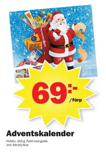 Pekås Hultén Adventskalender 310g erbjuda