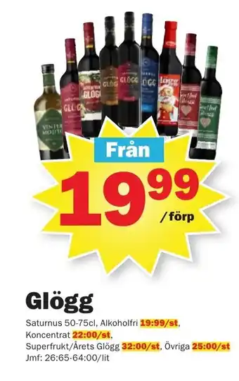Pekås Saturnus Glögg 50-75 cl erbjuda