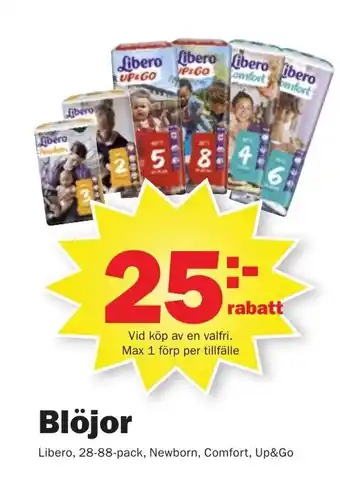 Pekås Libero Blöjor 28-88-pack erbjuda