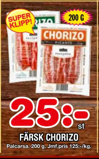 Nya Pulsen FÄRSK CHORIZO erbjuda