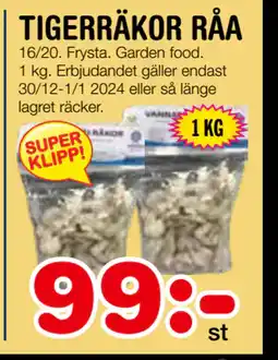 Nya Pulsen TIGERRÄKOR RÅA erbjuda