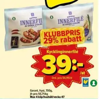 Östenssons Garant Kycklinginnerfilé 700g erbjuda