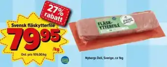 Östenssons Nybergs Deli Svensk fläskytterfilé 1kg erbjuda
