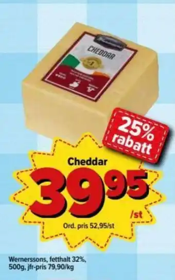 Wernerssons Cheddar 500g