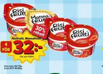 Östenssons Risifrutti, Mannafrutti 165-175g erbjuda