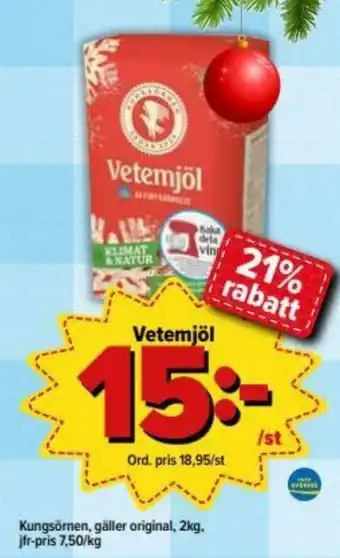 Östenssons Kungsörnen Vetemjöl 2kg erbjuda