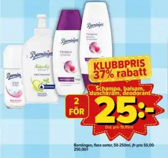 Barnängen Schampo, balsam, duschkram, deodorant 50-250ml