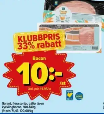 Östenssons Garant Bacon 100-140g erbjuda