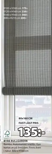 JYSK BYRE RULLGARDIN erbjuda