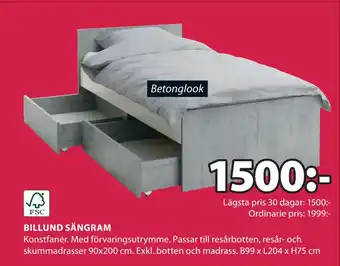 JYSK BILLUND SÄNGRAM erbjuda