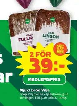 Stora Coop Mjukt bröd Vilja erbjuda
